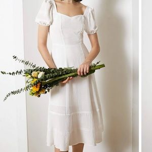 J.ING White Puff Sleeve Dress